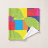 Motif feuille Carré Abstrait géométrique (Gant de toilette)