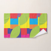 Motif feuille Carré Abstrait géométrique (Serviette à main)