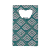 Motif feuille carré Turquoise neutre (Devant)