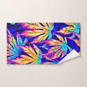 Motif Feuille coloré (Serviette à main)