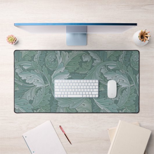Motif feuille d'acanthe bleu sarcelle de William M (Bureau 1)