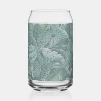 Motif feuille d'acanthe bleu sarcelle de William M