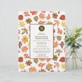 Motif Feuille d'aquarelle Automne Famille Réunion (Debout devant)