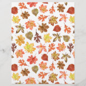 Motif Feuille d'aquarelle Automne Famille Réunion (Dos)