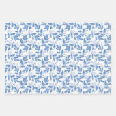 Motif Feuille d'aquarelle bleu (Devant 3)