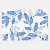 Motif Feuille d'aquarelle bleu (Devant 2)