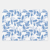 Motif Feuille d'aquarelle bleu (Devant)