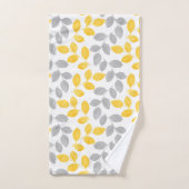 Motif Feuille d'aquarelle jaune et gris (Serviette à main)