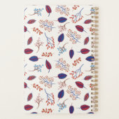 Motif Feuille de Blue & Burgundy Nature (Dos)