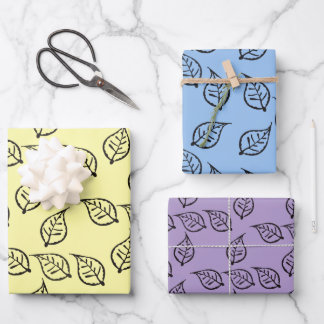 Motif feuille de bois sur Pastel