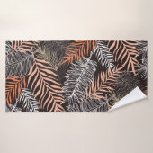 Motif feuille de doodle dessiné à la main (Serviette de bain)