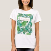 Motif Feuille de la forêt tropicale. T-shirts (Devant)