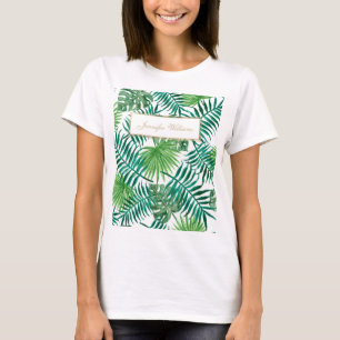 Motif Feuille de la forêt tropicale. T-shirts