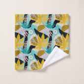 Motif Feuille de la forêt tropicale tropicale (Gant de toilette)