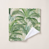 Motif Feuille de palme de feuillage tropical (Gant de toilette)