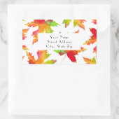 Motif Feuille d'érable 2 étiquettes (Sac)