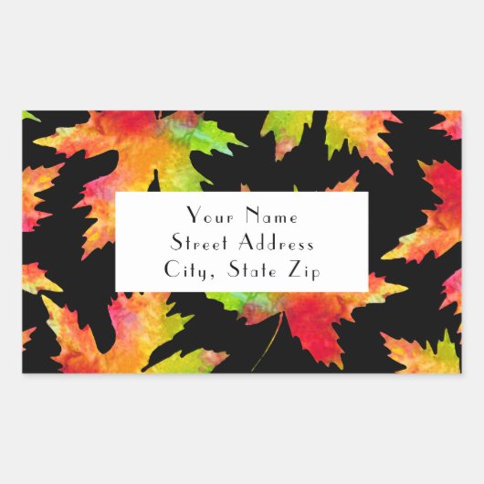 Motif Feuille d'érable 2 étiquettes Arrière - plan (Devant)