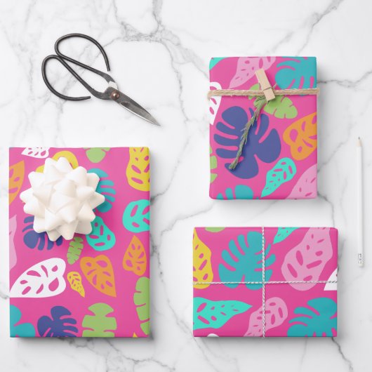 Motif Feuille d'été de couleur vive (Recto)