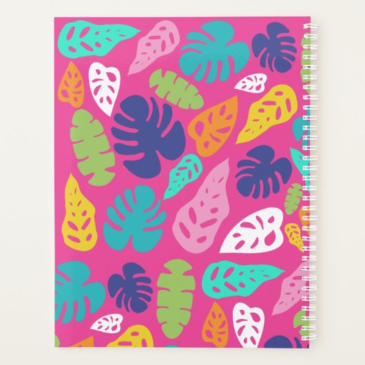 Motif Feuille d'été de couleur vive (Dos)