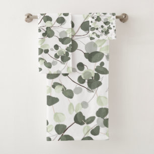 Motif feuille doux et frais Eucalyptus