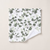 Motif feuille doux et frais Eucalyptus (Gant de toilette)