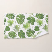 Motif Feuille élégant Green Tropical (Serviette à main)