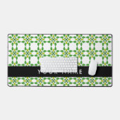 Motif feuille, Feuilles verts, votre nom (Clavier et souris)