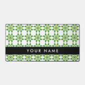 Motif feuille, Feuilles verts, votre nom (Recto)