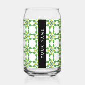 Motif feuille, Feuilles verts, votre nom (Recto)