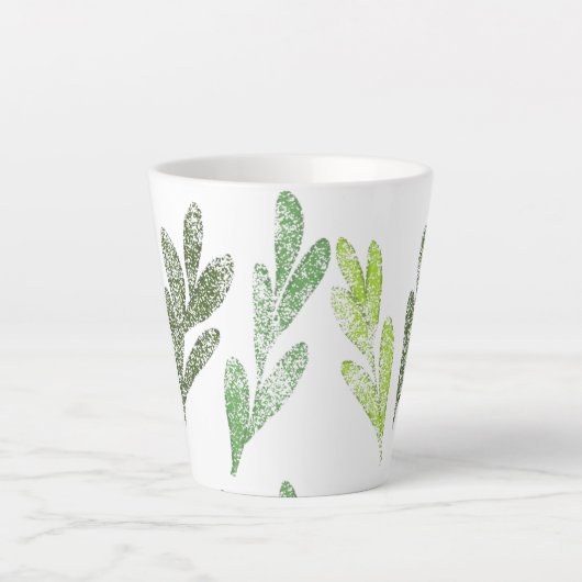 Motif feuille Latte Mug (Devant)