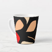 motif feuille Latte Mug (Angle gauche)