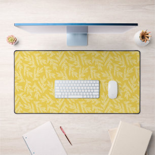 Motif Feuille moderne de moutarde jaune