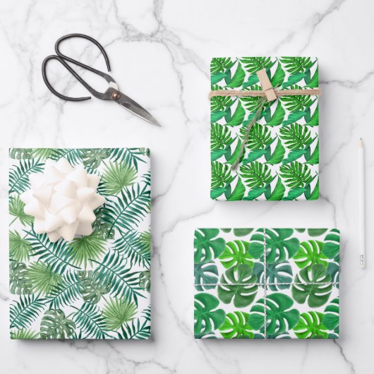 Motif Feuille moderne Green Palm (Recto)