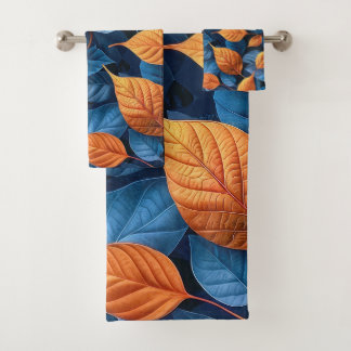 Motif feuille multicolore