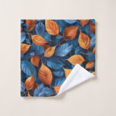 Motif feuille multicolore (Gant de toilette)