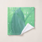 Motif Feuille Pale Green Plante (Gant de toilette)
