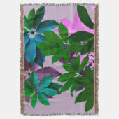 Motif Feuille rose, vert Jeu de couverture (devant Vertical)