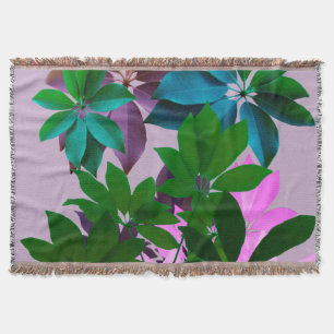 Motif Feuille rose, vert Jeu de couverture