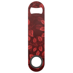 Motif Feuille rouge aquarelle