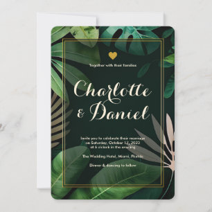 Motif Feuille thématique FAIRE-PART DE MARIAGE