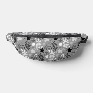 Motif Feuille tombé Monochrome sur Grey