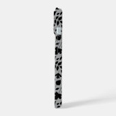 Motif Feuille tombé noir sur gris (Côté gauche)