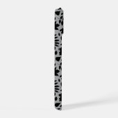 Motif Feuille tombé noir sur gris (Côté droit)