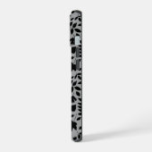 Motif Feuille tombé noir sur gris (Côté gauche)