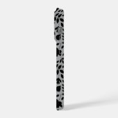 Motif Feuille tombé noir sur gris (Côté gauche)