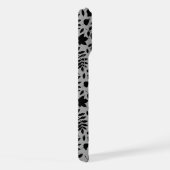 Motif Feuille tombé noir sur gris (Côté droit)