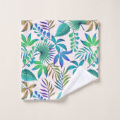 Motif feuille tropical (Gant de toilette)