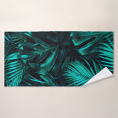 Motif feuille tropical (Serviette de bain)