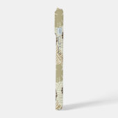 Motif feuille tropicale élégant beige, pierre (Côté gauche)