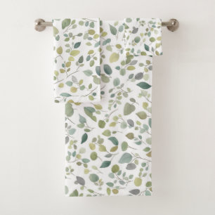 Motif Feuille vert aquarelle